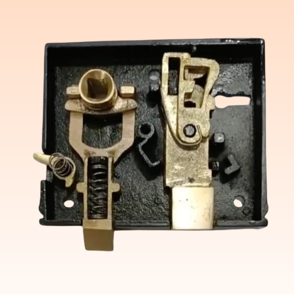 Vertical Rim Lock Set – Black Powder-Coated Finish - Image 2