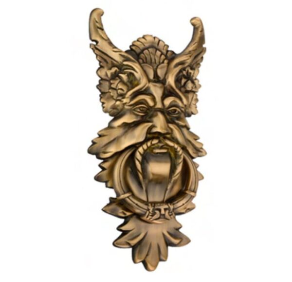 Golden 12-Inch Monarch Antique Door Knocker
