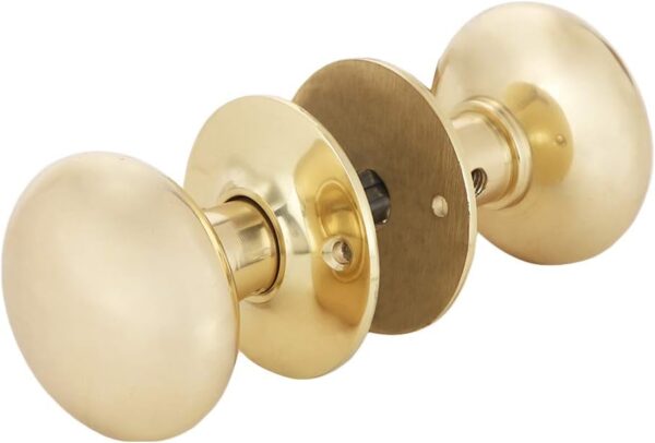 Solid Brass Round Door Knob Set - Image 3