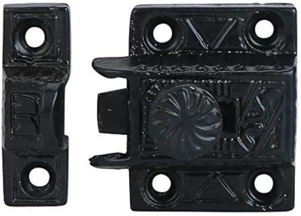 Vintage Black Iron Cabinet Latch