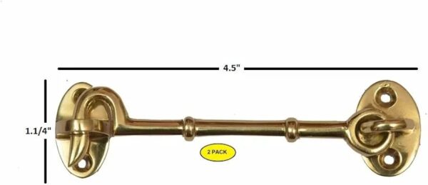 Vintage Brass Hook and Eye Latch - Image 2