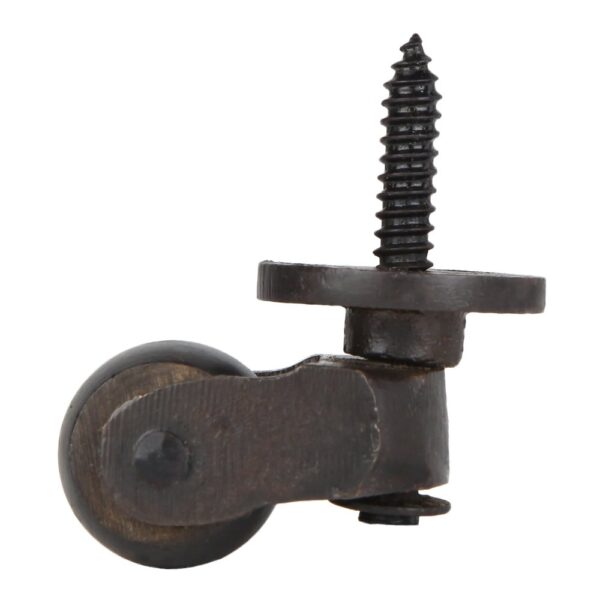 Antique Cast Iron Roller Wheel with Screw Mount - Image 2