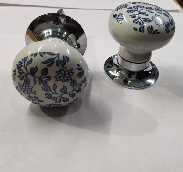 Blue Blossom Ceramic Door Knobs - Image 3