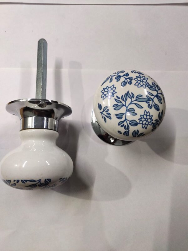 Blue Blossom Ceramic Door Knobs - Image 2