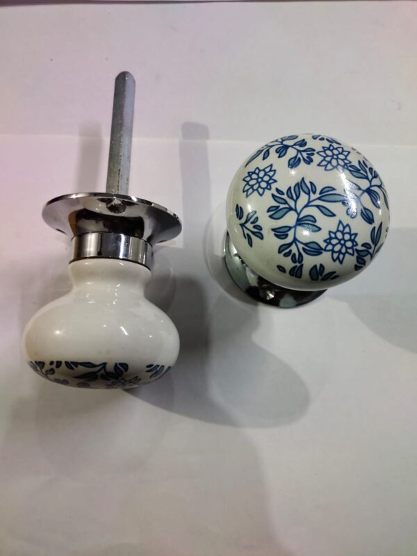 Blue Blossom Ceramic Door Knobs