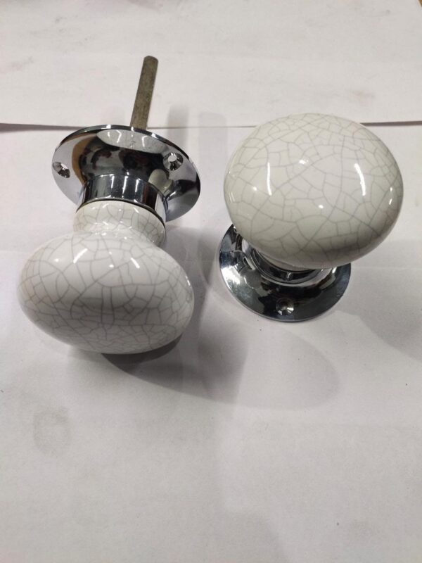 Crackle Ceramic Door Knob Set