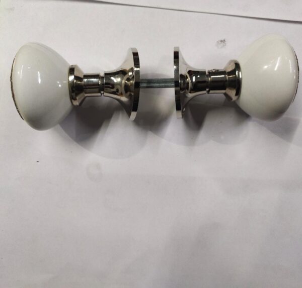 Metallic Floral Design Ceramic Door Knob - Image 3