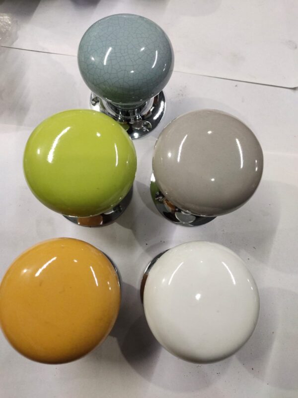 Ceramic Knob Set - Crackle & Solid Finish - Image 2