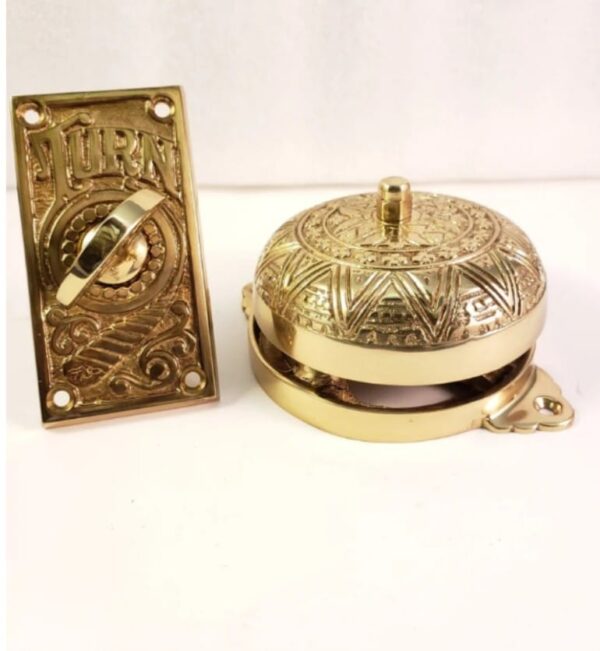Vintage Brass Turn Door Bell