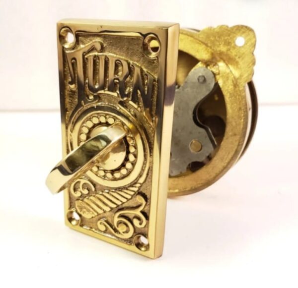 Vintage Brass Turn Door Bell - Image 2