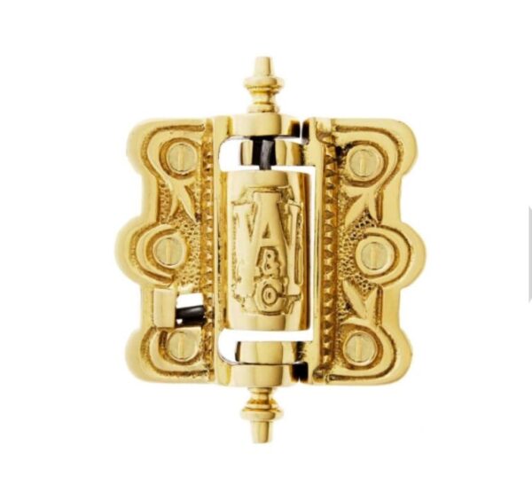 Ornate Brass Double-Action Spring Hinge