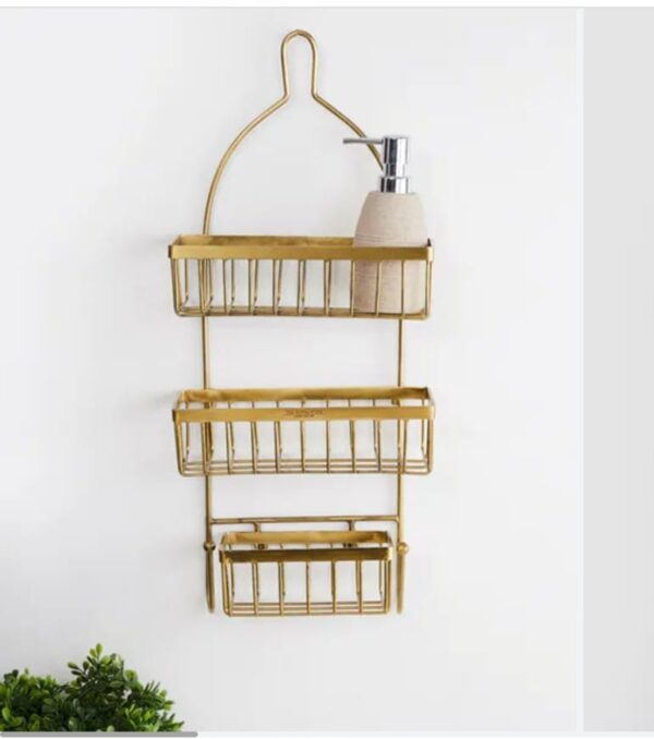 Gold 3-Tier Hanging Shower Caddy
