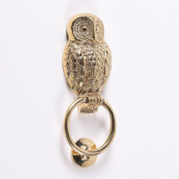 Classical Solid Brass Owl Door Knocker - Country Style