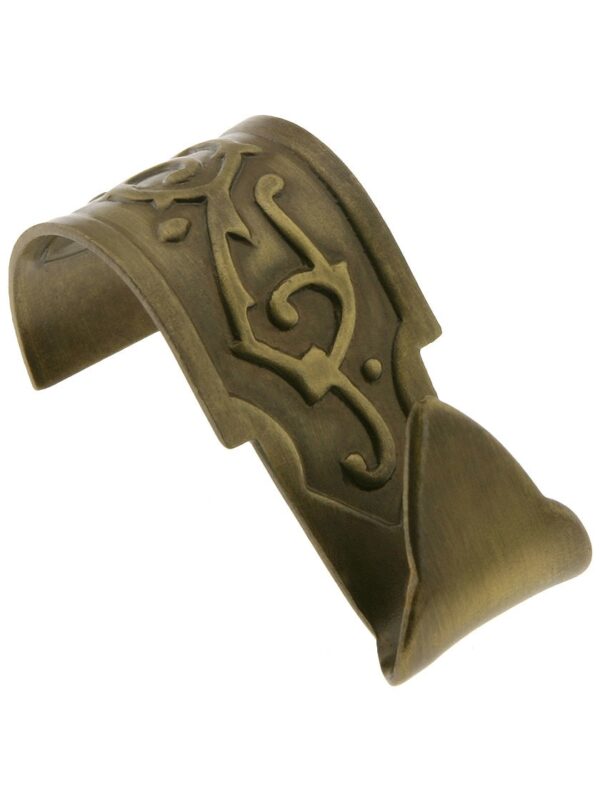 Antique Brass Wall Hook with Decorative Engraving